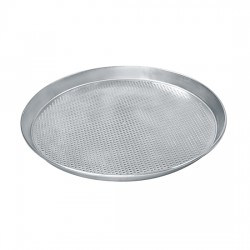 Plaque ronde pour pizzas ø 240 mm en aluminium, perforé ø 3 mm